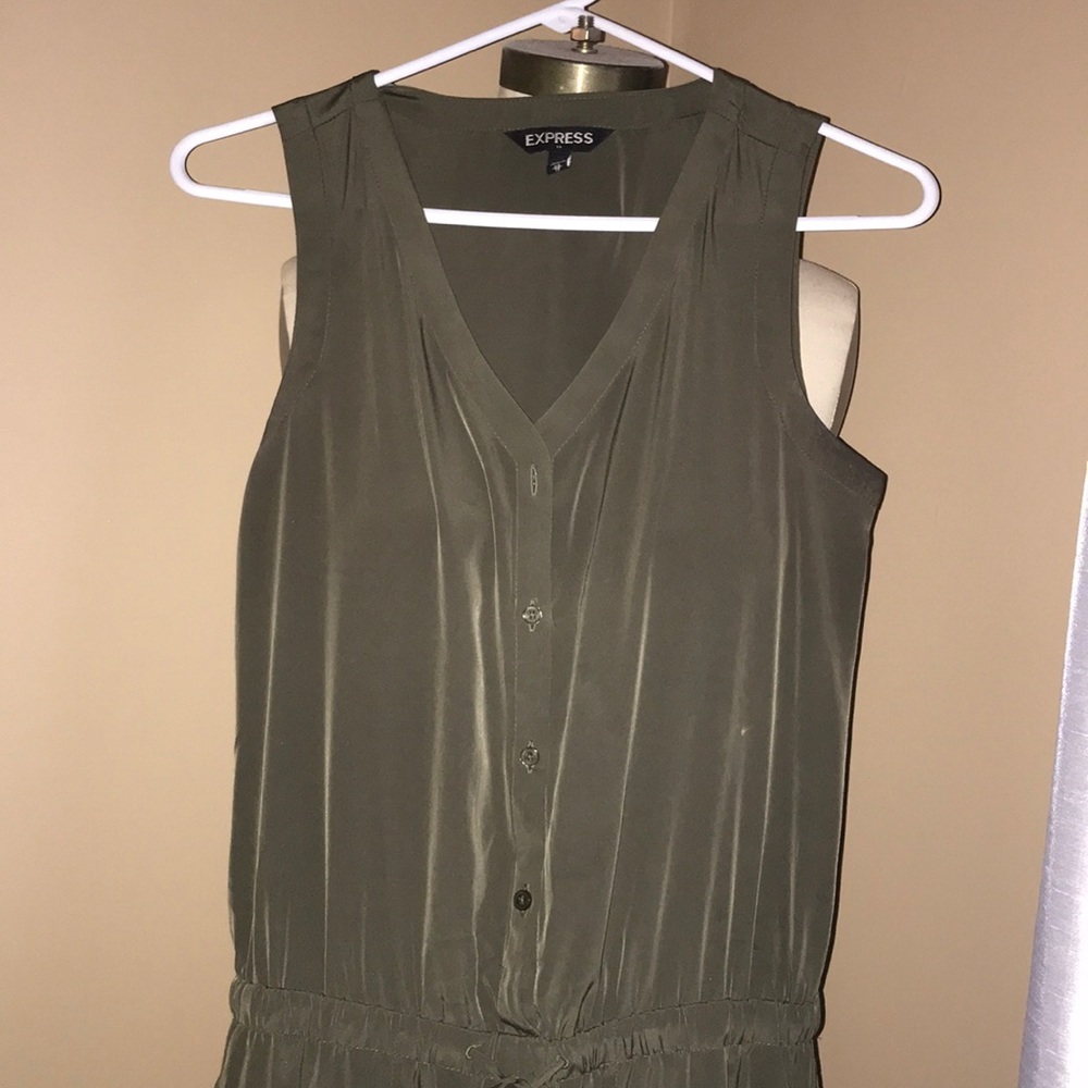 Express Olive Green Jumpsuit